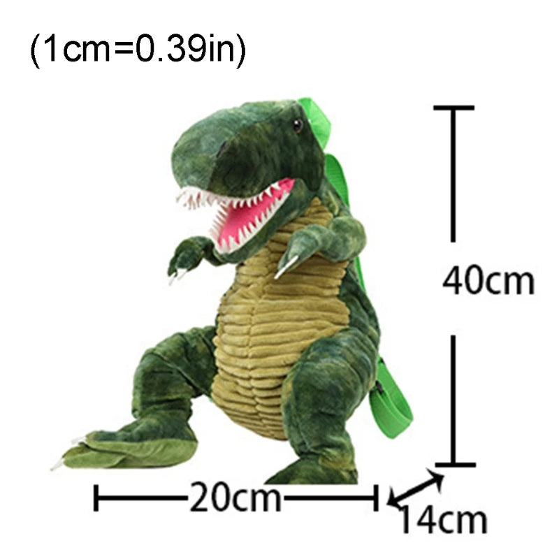 New Fashion Parent-Child Creative 3D Dinosaur Backpack Cute Animal Cartoon Plush Backpack Dinosaurs Bag for Children Kids Gifts