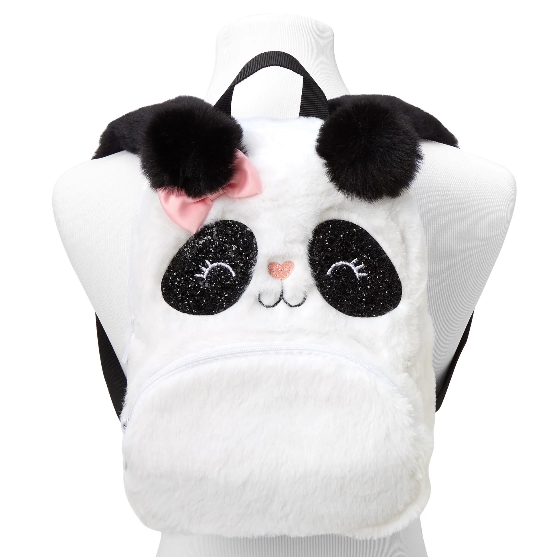 Club Plush Panda Small Backpack - White