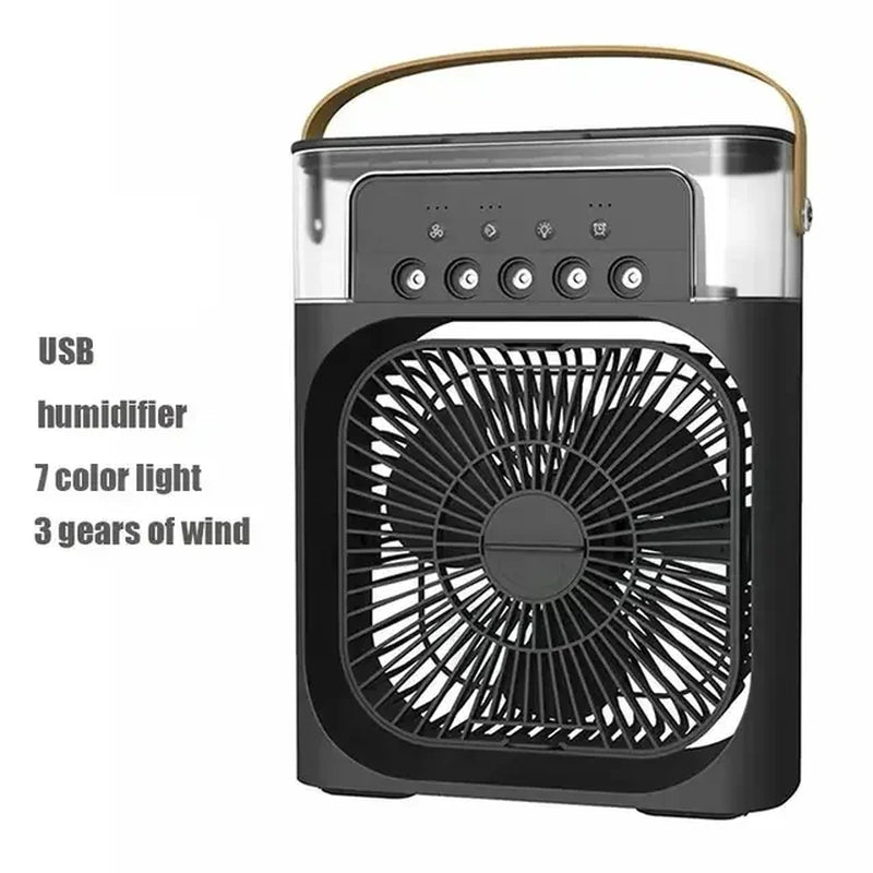 FaninMist™ Portable 3-in-1 Air Cooler: Fan, Air Conditioner, Humidifier with LED Night Lights and Adjustable Airflow