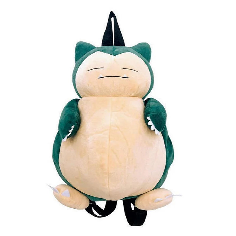 Snorlax Plush Backpack Kindergarten Cartoon School Bag Lightweight Children'S Coin Purse Fashion All-Match Student Diagonal Bag