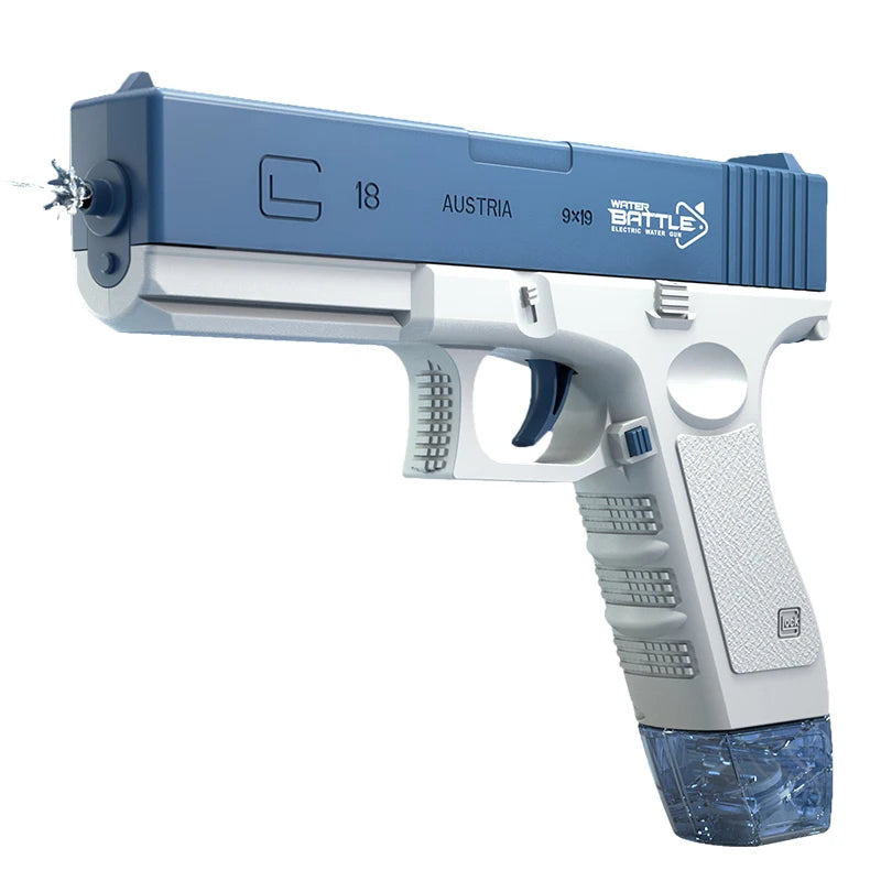 SwitchnShoot™  Child Safe High-Pressure Electric Water Gun. Chargeable, (2x) Clip, Extra Fun!